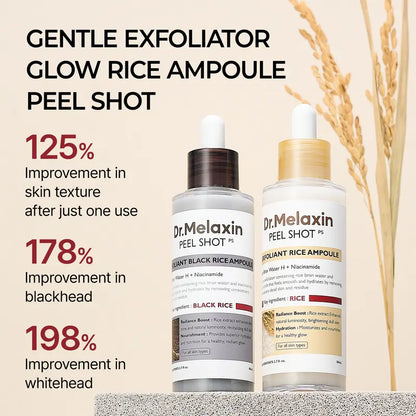 Dr.Melaxin Peel Shot Glow Rice Ampoule Duo benefits